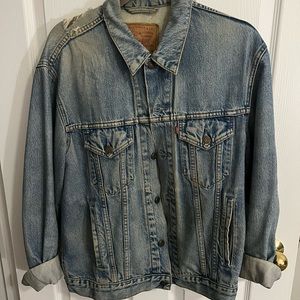 Levi’s distressed oversized denim jacket